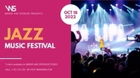 Pink Jazz Festival Slideshow Post Digital na Display (16:9) template