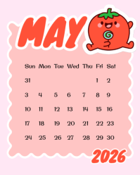 Pink 2026 Calendar Instagram Portrait Template - Page 5