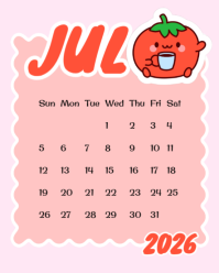 Pink 2026 Calendar Instagram Portrait Template - Page 7