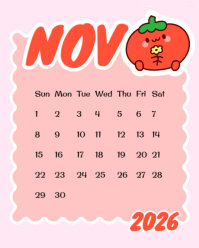 Pink 2026 Calendar Instagram Portrait Template - Page 11