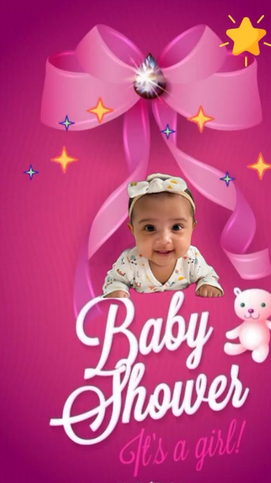 Pink Joyful Baby Shower Instagram Story template