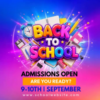 Pink Joyful Back to School Instagram Post Video Instagram-bericht template