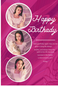 Pink Joyful Birthady Wishes  Pinterest Graphic template