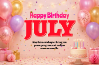Pink Joyful Birthday Celebration Label template