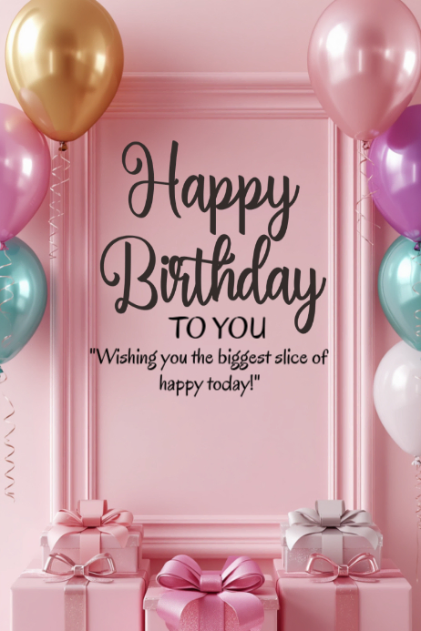 Pink Bars Screen Birthday Celebration Posters Template | PosterMyWall