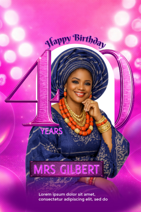 Pink Joyful Birthday Celebration Poster Template | PosterMyWall