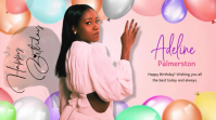 Pink Birthday Celebration Præsentation Template