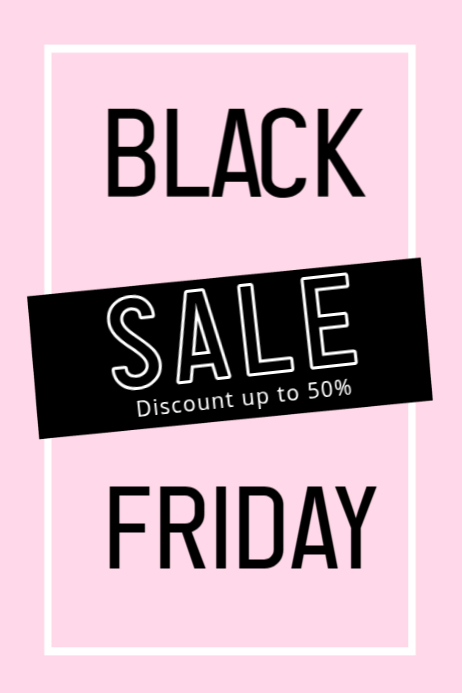 Pink Joyful Black Friday Sale Poster Template PosterMyWall