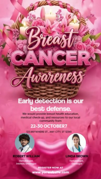 Pink Joyful Breast Cancer Instagram Story template