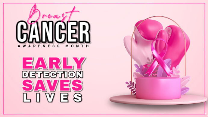 Pink Joyful Breast Cancer  Presentation (16:9) template