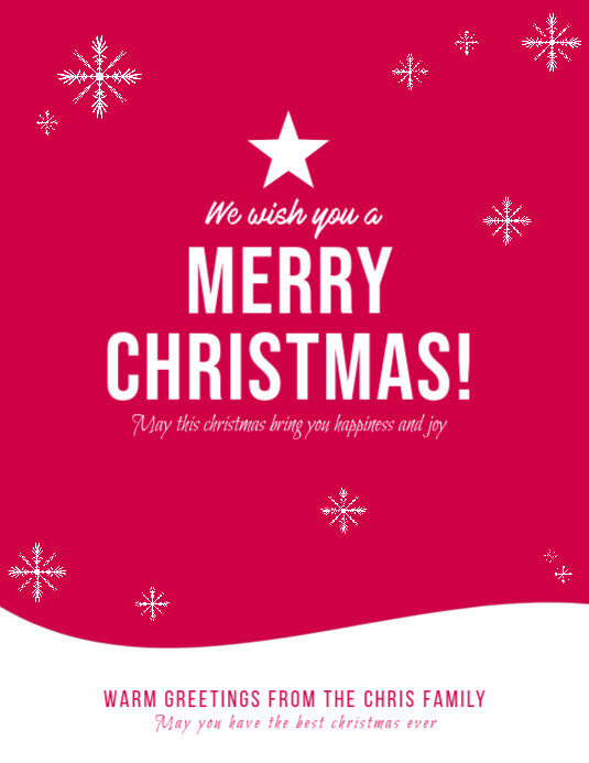 Pink Joyful Christmas Flyer (us Letter) Pamflet (VSA Brief) template