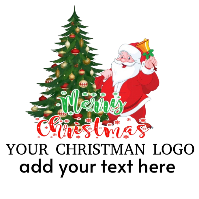 Pink Joyful Christmas Logo Logo Template | PosterMyWall