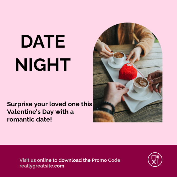 Pink Joyful Date Night  Instagram Post template