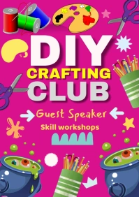 Pink Joyful Diy Crafting Club  A1 template
