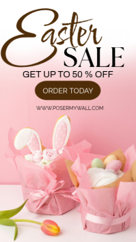 Rosa Easter Sale Digitalt display Template