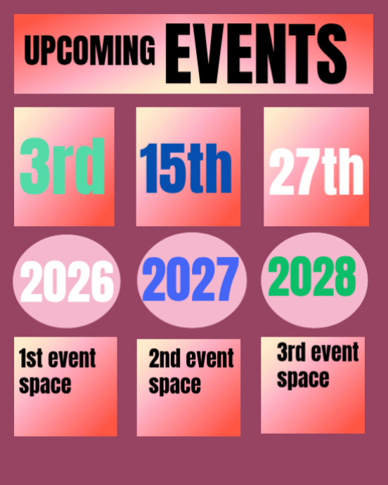 Pink Joyful Events Upcoming Events 2027 Latest One Instagram Portrait ...