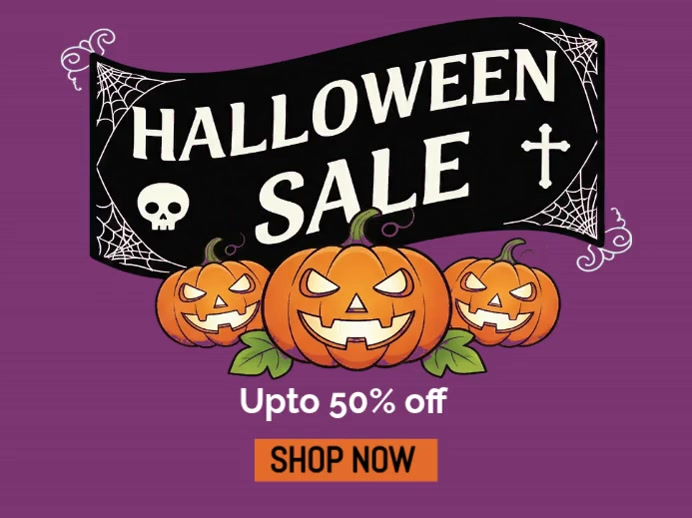 Pink Halloween Sale Yard Signs Template | PosterMyWall