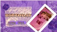 Pink Joyful Happy Birthday  Business Card Carte de visite template