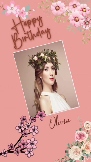 Pink Joyful Happy Birthday Instagram Story Instagram-verhaal template