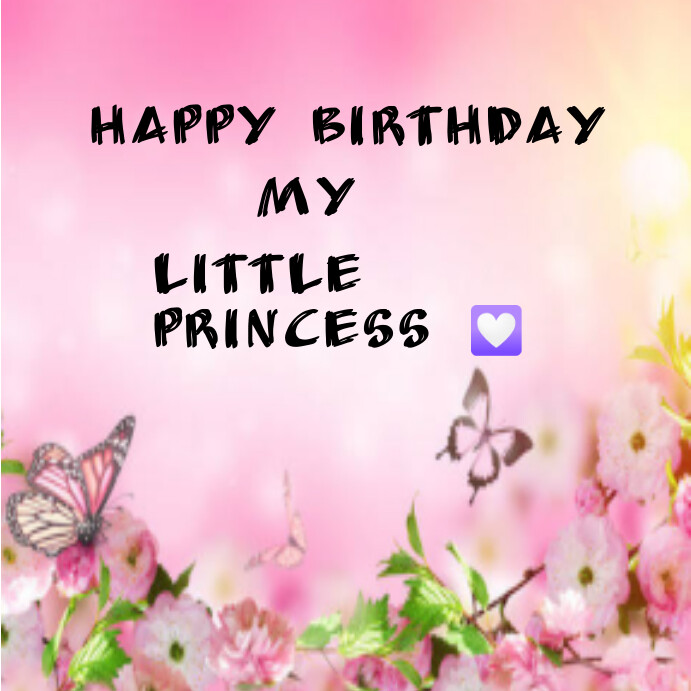 Modèle Pink Joyful Happy Birthday Little Princess I | PosterMyWall