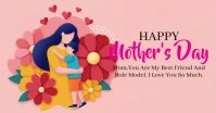 Pink Joyful Happy Mother's Day Facebook Shared Image template