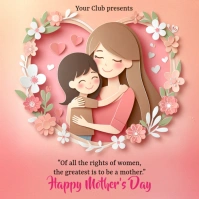 Pink Joyful Happy Mother's Instagram Post template
