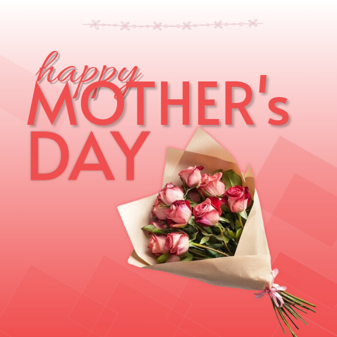 Pink Joyful Happy Mothers Day Instagram Post template