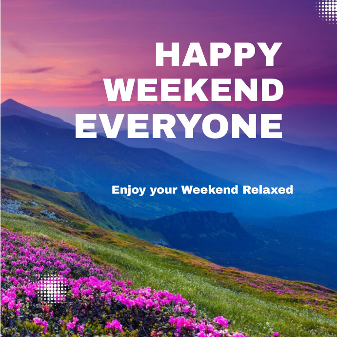 Pink Weekend Image Modèle Pink Joyful Happy Weekend Instagram Post | PosterMyWall