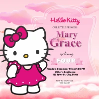 Pink Joyful Hello Kitty Instagram Post Instagram-bericht template