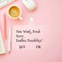 Pink Joyful Inspirational Quote Logo template