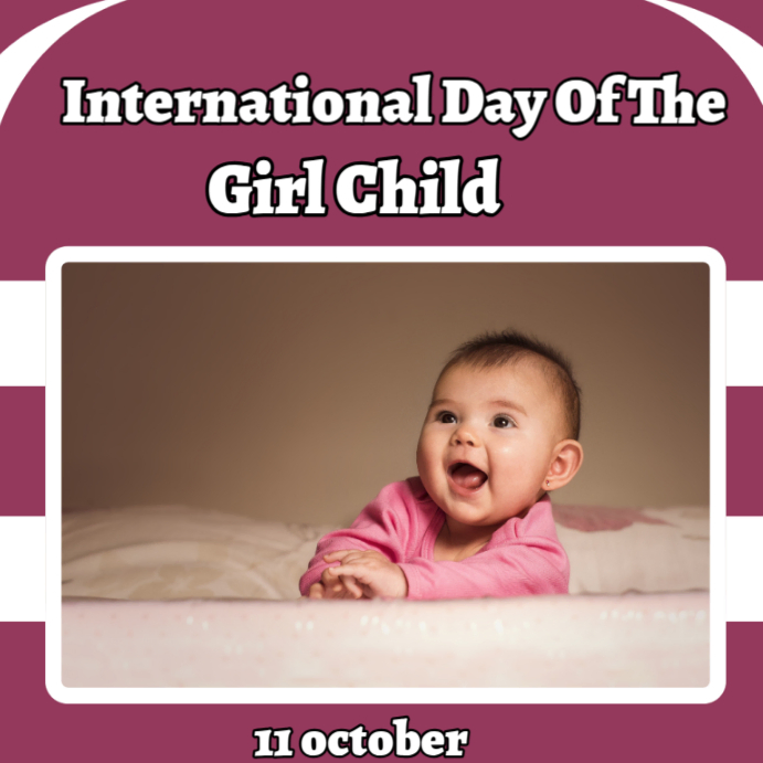 Pink Joyful International Day Of The Girl Child 11 October Instagram ...