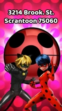 Miraculous Ladybug & Cat Noir Birthday Banner - View #4