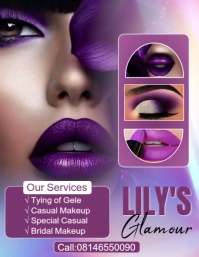 Pink Joyful Makeup Flyer  Flyer (us Letter) template