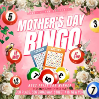 Pink Joyful Mother's Day Bingo Instagram Post Video template