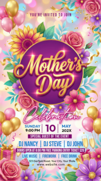 Pink Joyful Mother's Day Celebration Instagram Story template