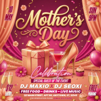 Pink Joyful Mother's Day Celebration Instagram Post template