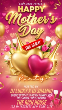 Pink Joyful Mother's Day Party Instagram Story Video Instagram-Story template
