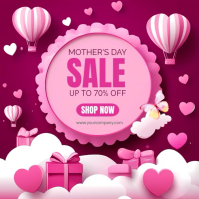 Pink Joyful Mother's Day Sale Instagram Post Video template