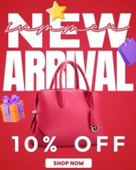 Pink Joyful New Arrivals Ladies Bag Instagram Portrait template