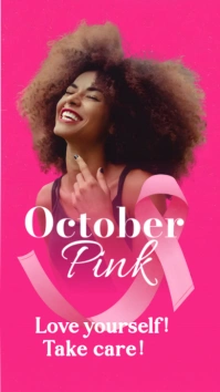 Pink Joyful October Pink  Instagram Story template