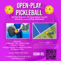 Pink Open-Play Pickleball Event Сообщение Instagram Template