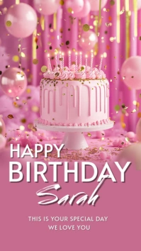 Pink Joyful Pink Pastel Instagram Story template