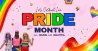 Pink Joyful Pride Month Celebration Facebook Shared Image template