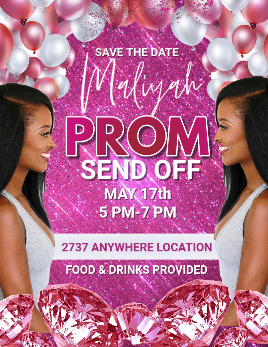 Copy of Pink Joyful Prom Send-Off Flyer | PosterMyWall