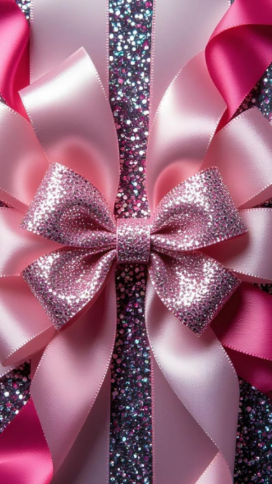 Pink Joyful Red Pink Christmas Ribbon Bow Background Instagram Story ...