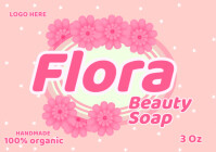 Różowy Beauty Soap A5 Template