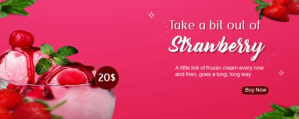 Roze Pink Joyful Sundae/berry/frozen/ice Cream/delicious/ball/tasty/dairy/flavor/cold/scoop/cream/sweet/i Twitch Profile Banner Template