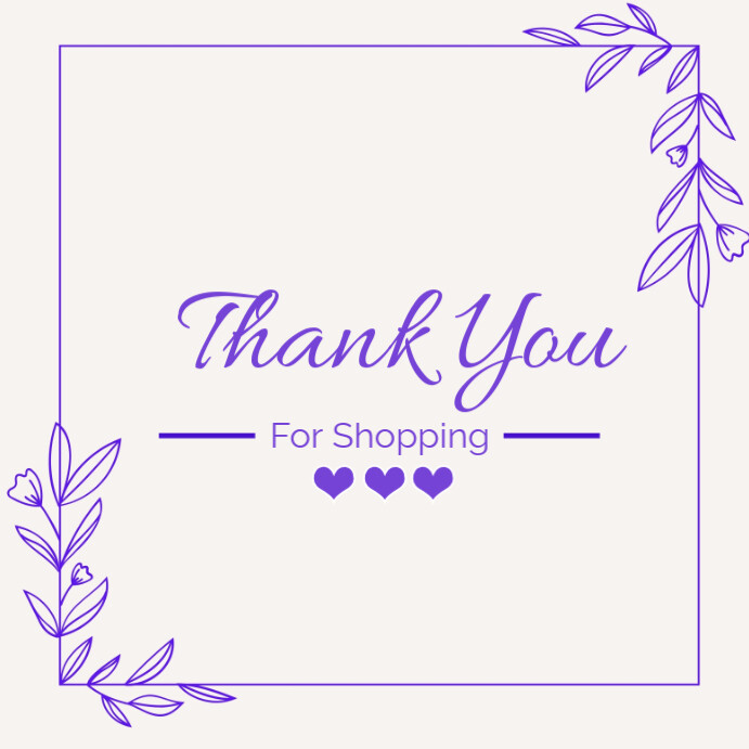 Pink Joyful Thank You For Purchase  Instagram Post template