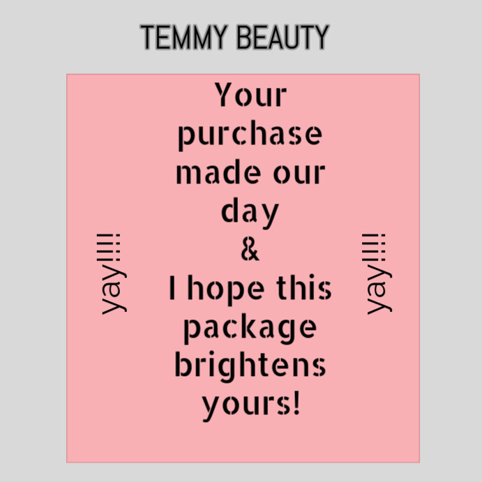 Copy of Pink Joyful Thank You For The Purchase Instagram Post ...
