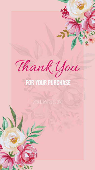 Pink Joyful Thank You For Your Purchase Insta Template | PosterMyWall